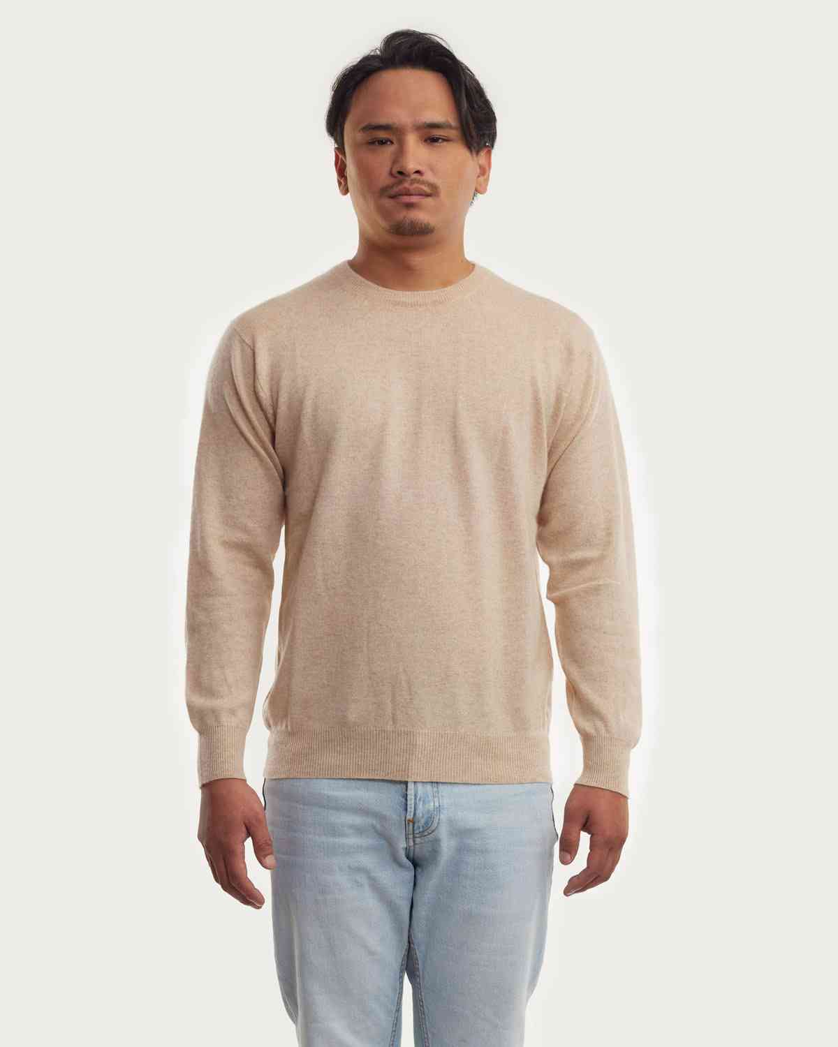 Men’s Round Neck 50% Cashmere 50% wool Sweater/Pullover. Made in Nepal
