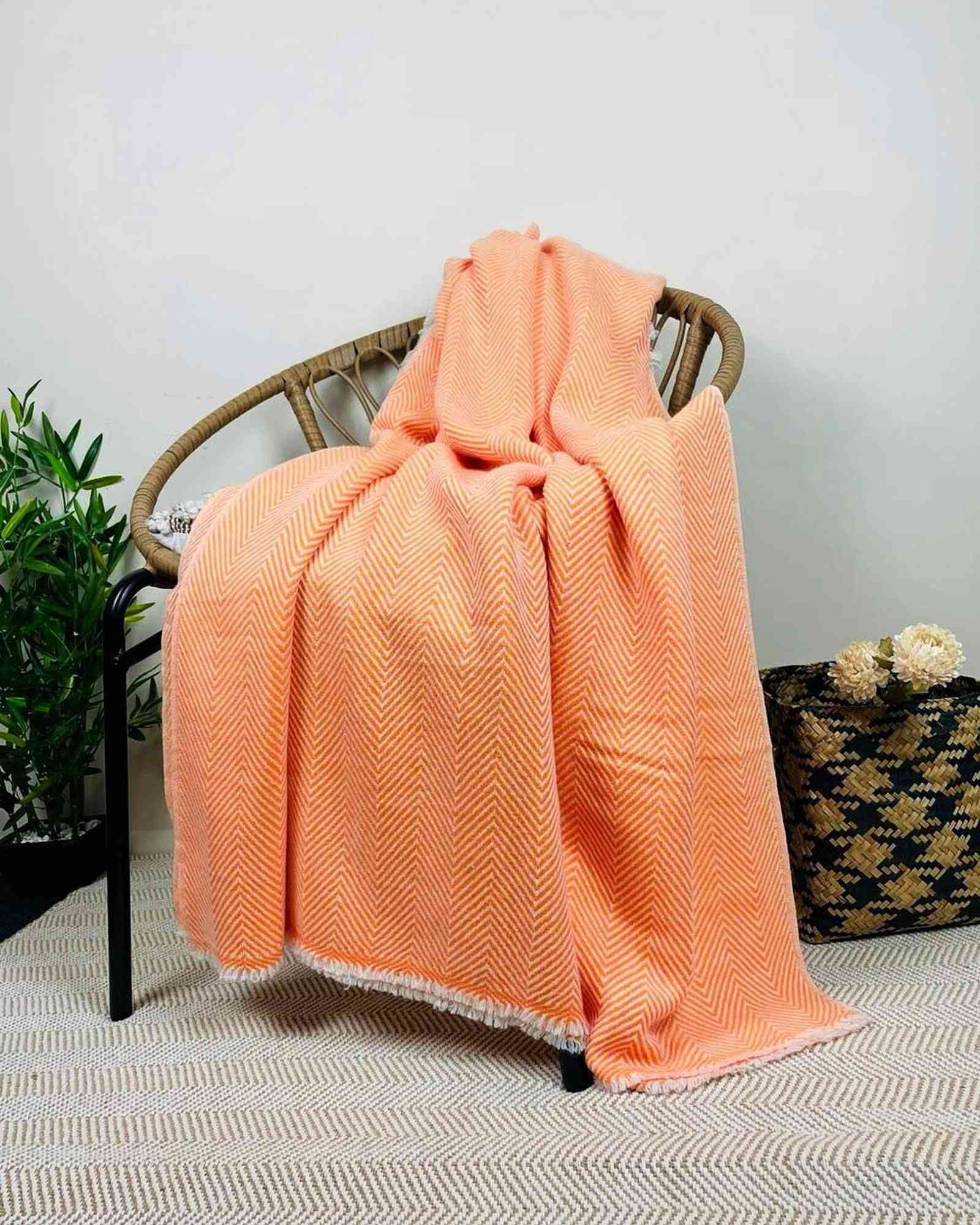 100% Pure Cashmere Blanket/Throw. Handmade in Nepal